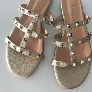Valentino rockstud flat mule sandals dupes